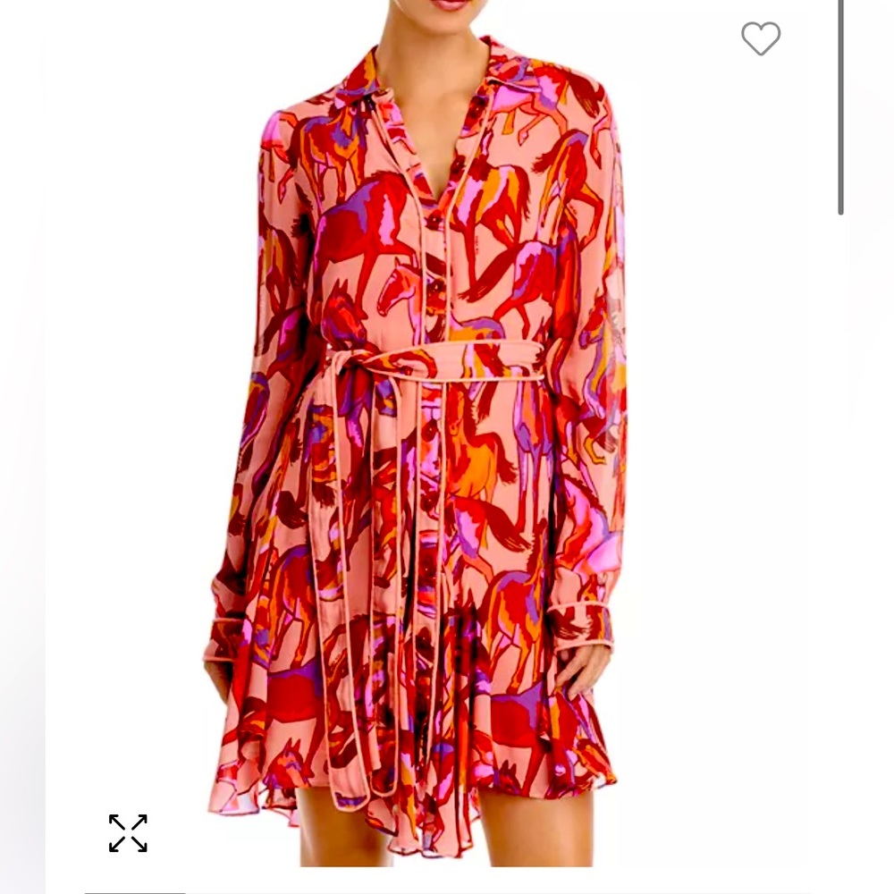 Wild horses rose long sleeve dress